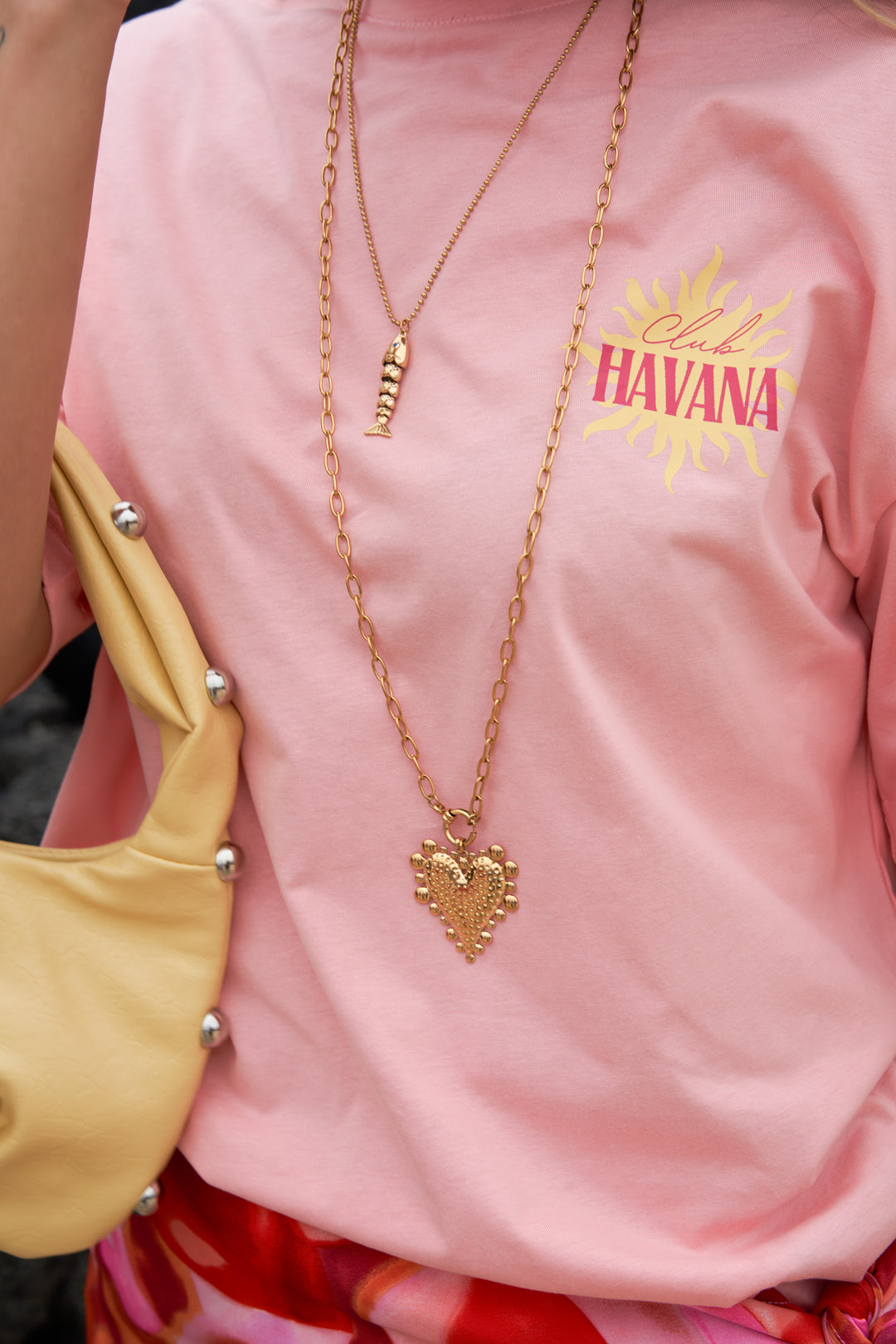 Don't break my heart necklace lang goud