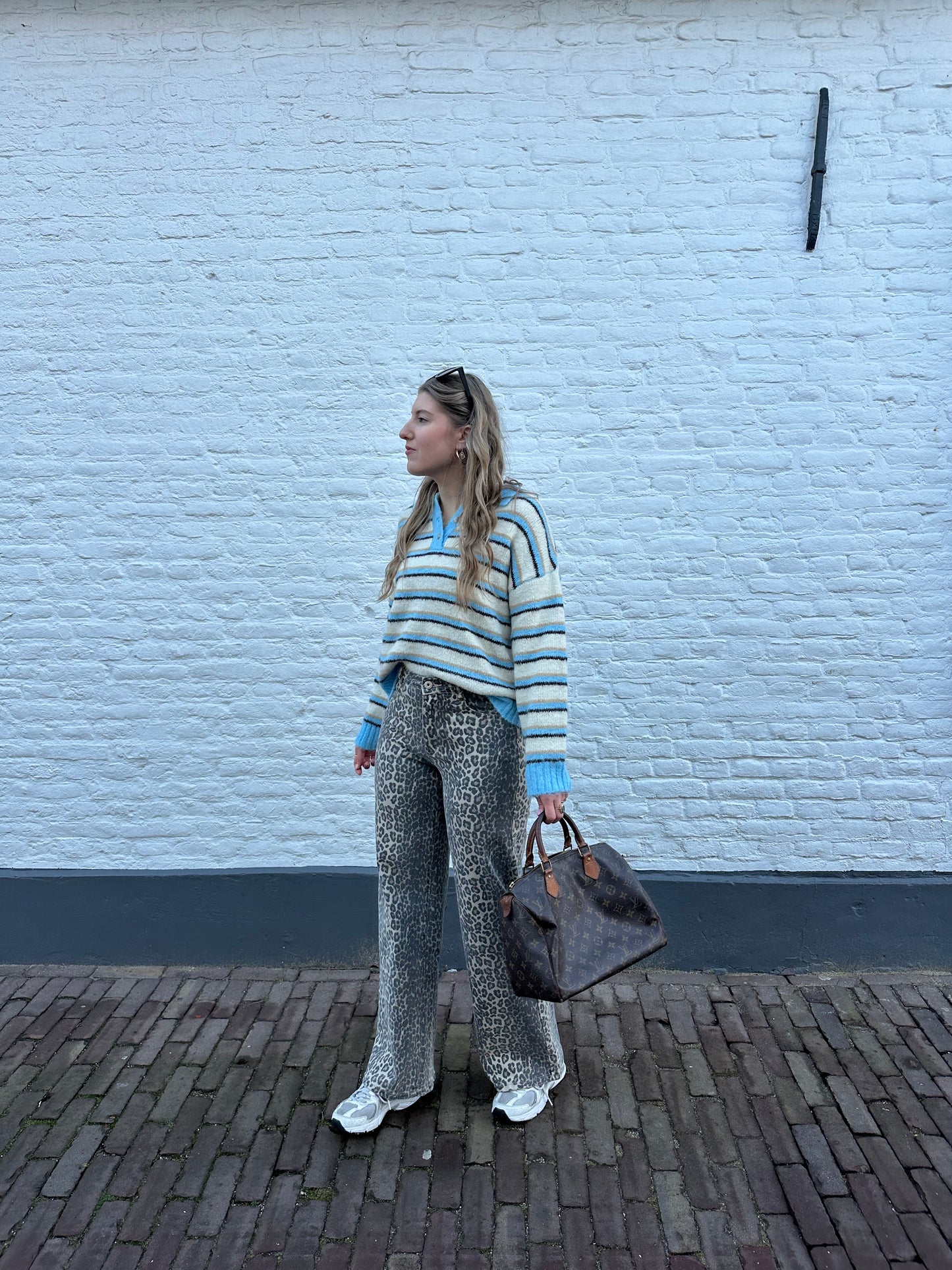 Maud Poloshirt Streifen blau