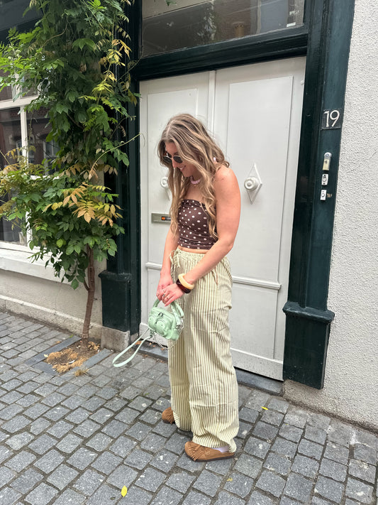 Chloe trägerloses Pünktchen-Top