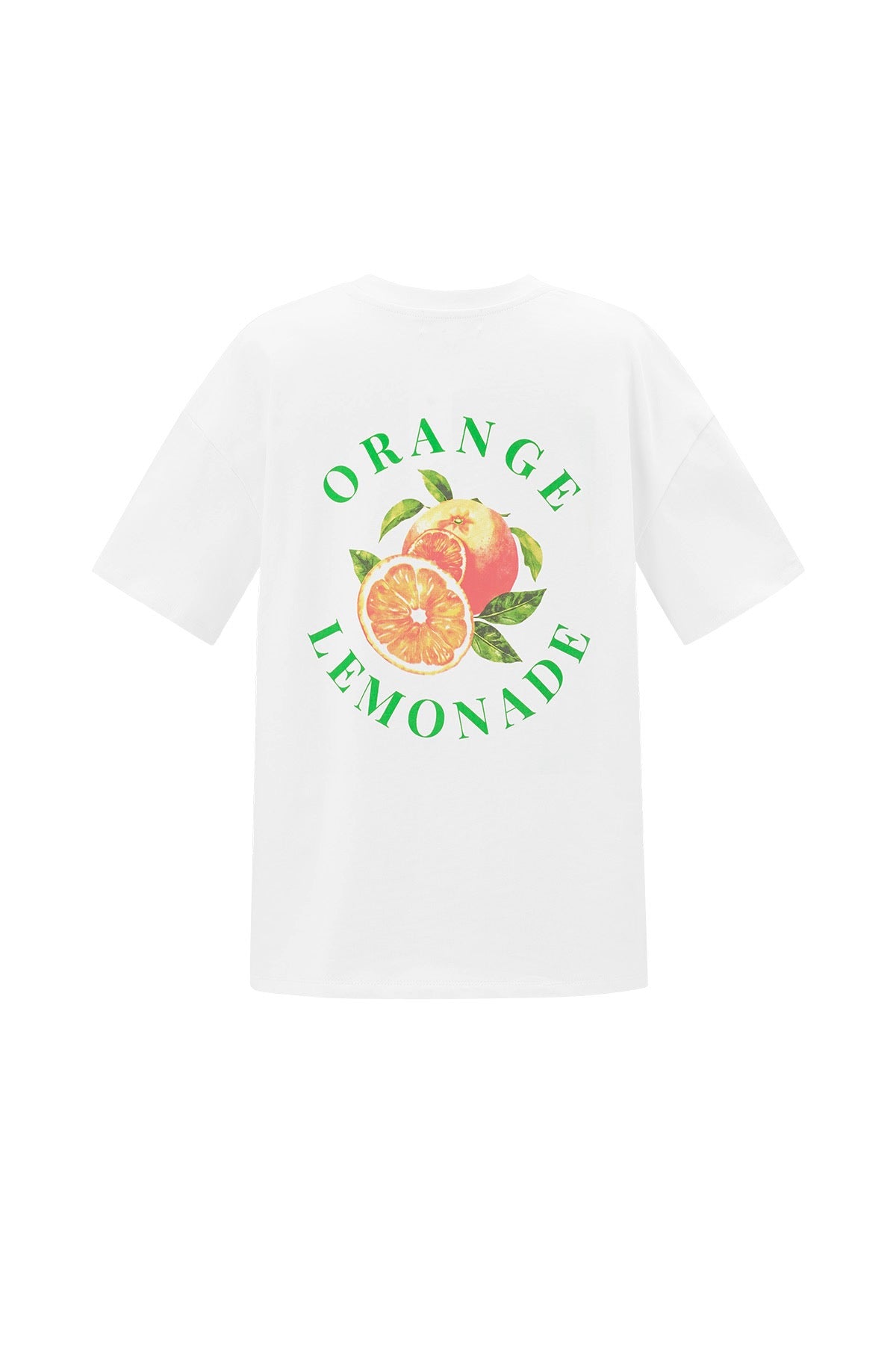 Orangefarbenes T-Shirt weiß