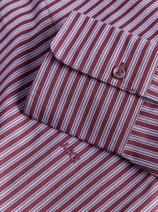Jamie strepen blouse bordeaux