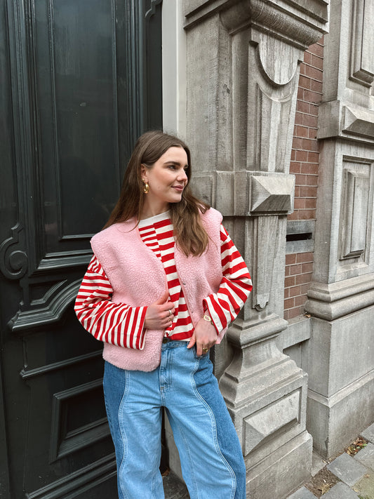 Jill Teddy-Gilet Rosa