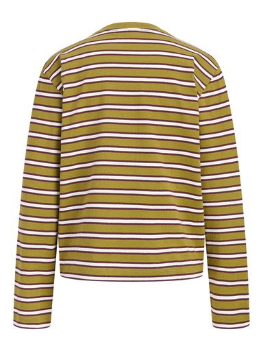 Sophia boxy striped longsleeve green