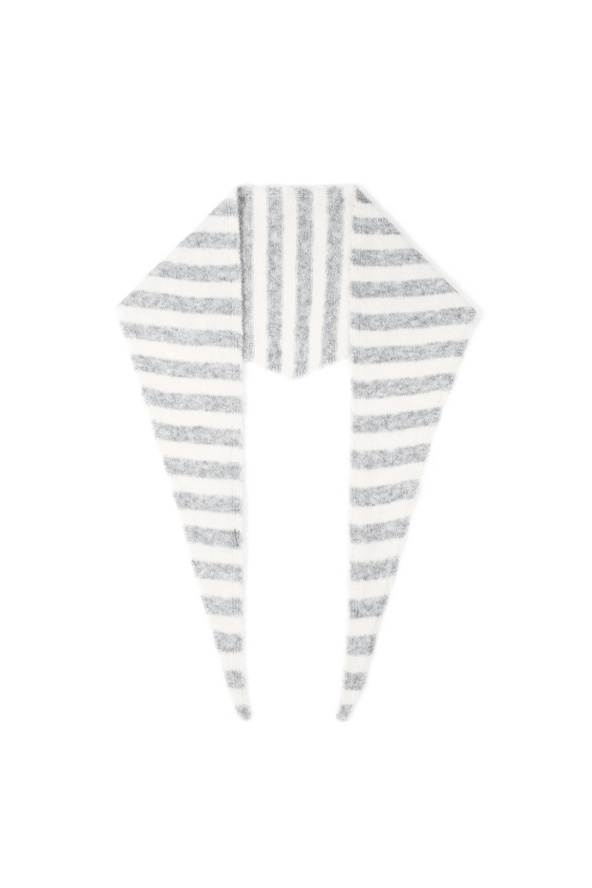Triangle sjaal stripes grey