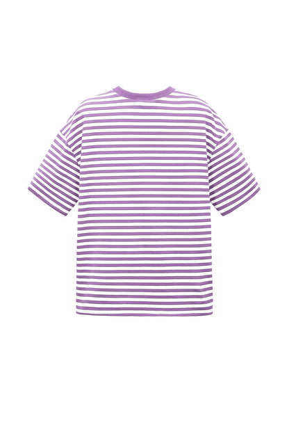 Loes T-Shirt mit Streifen rosa rot