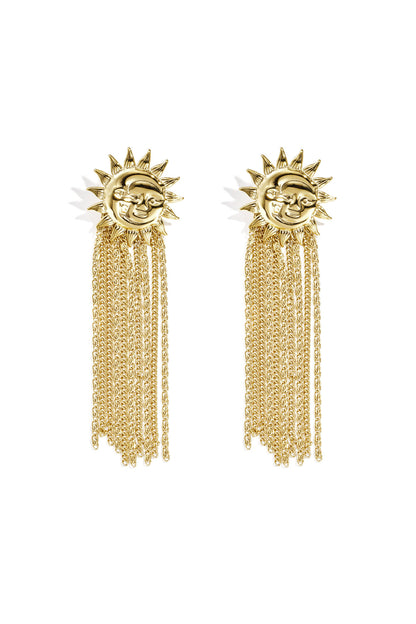 Sunrise dangle statement earrings goud