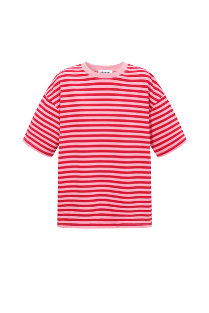 Loes T-Shirt mit Streifen rosa rot
