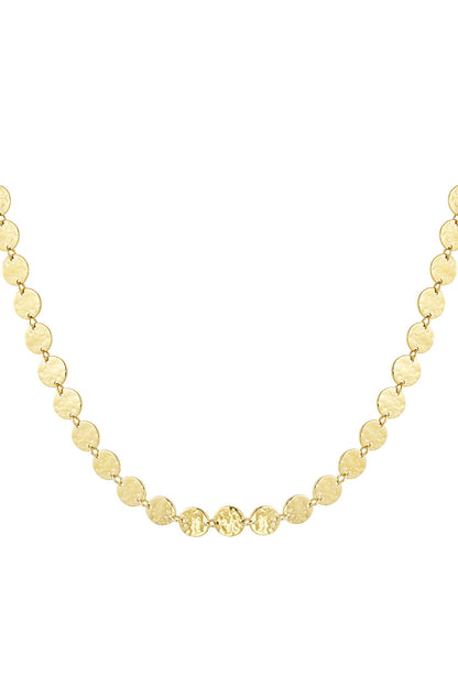 Billionaire korte chain ketting met muntjes gold