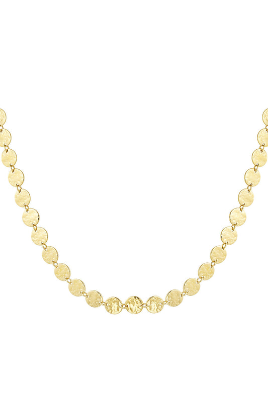 Billionaire korte chain ketting met muntjes gold