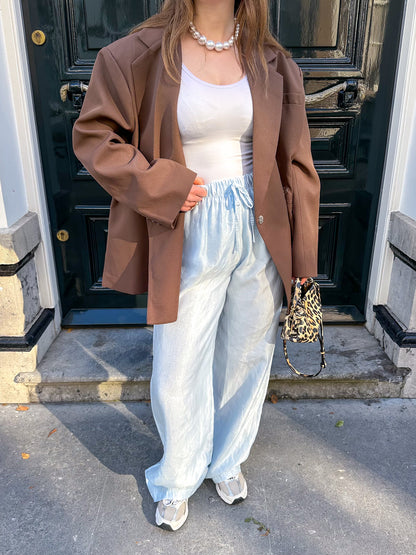 Kastiger Oversized-Blazer Braun