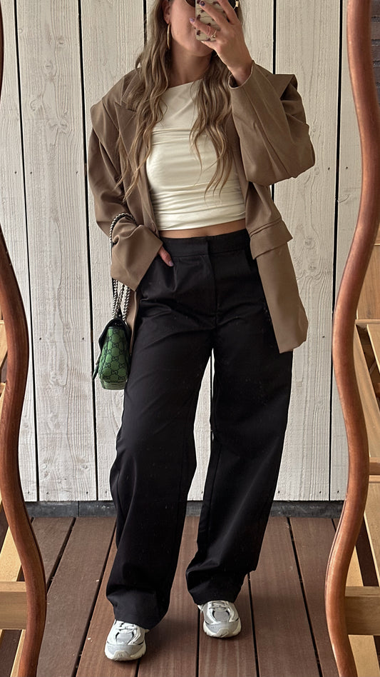Jamilla barrel balloon fit pantalon zwart