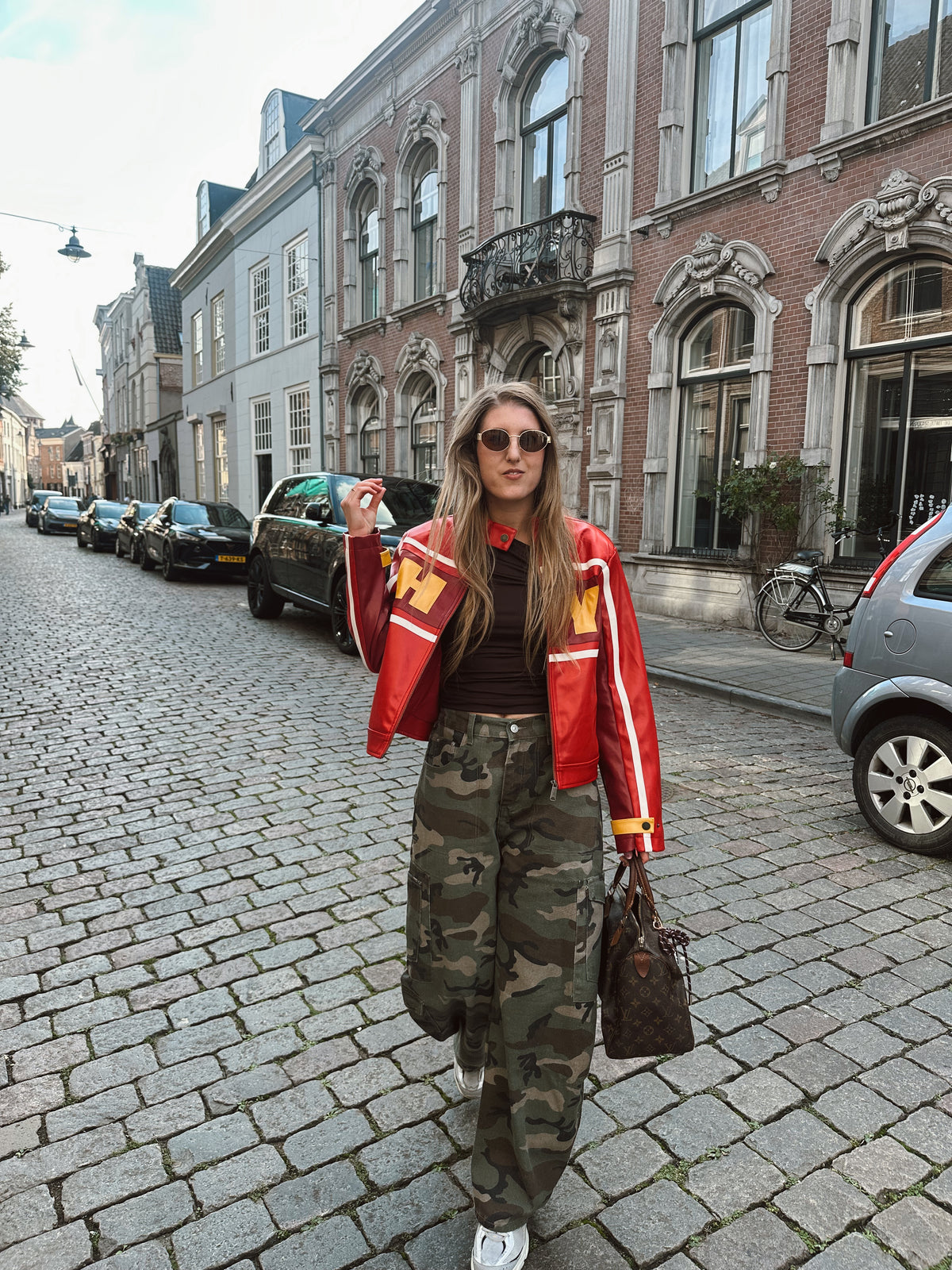 Harper & Yve Tessa race jacket red yellow