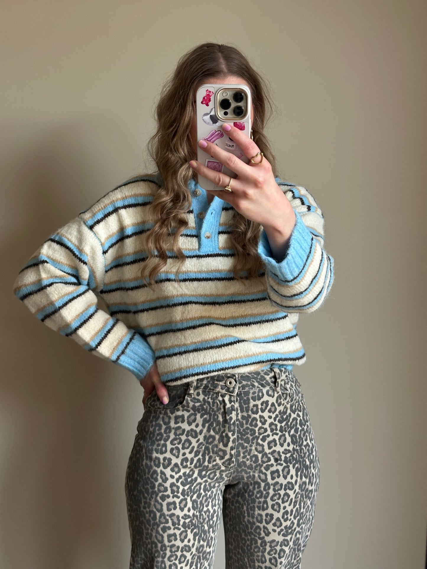 Maud Poloshirt Streifen blau