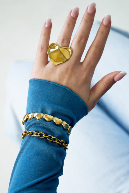 Soulmate bangle armband met hartjes