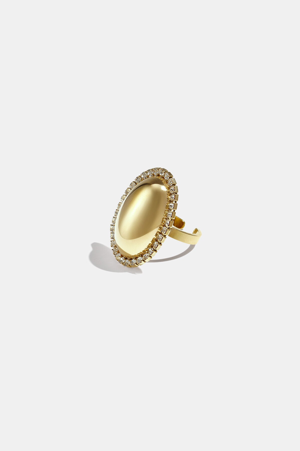 Sun kiss oval statement ring gold