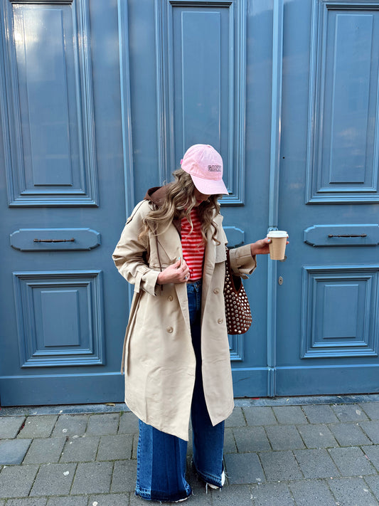 Trenchcoat mit Kapuze braun