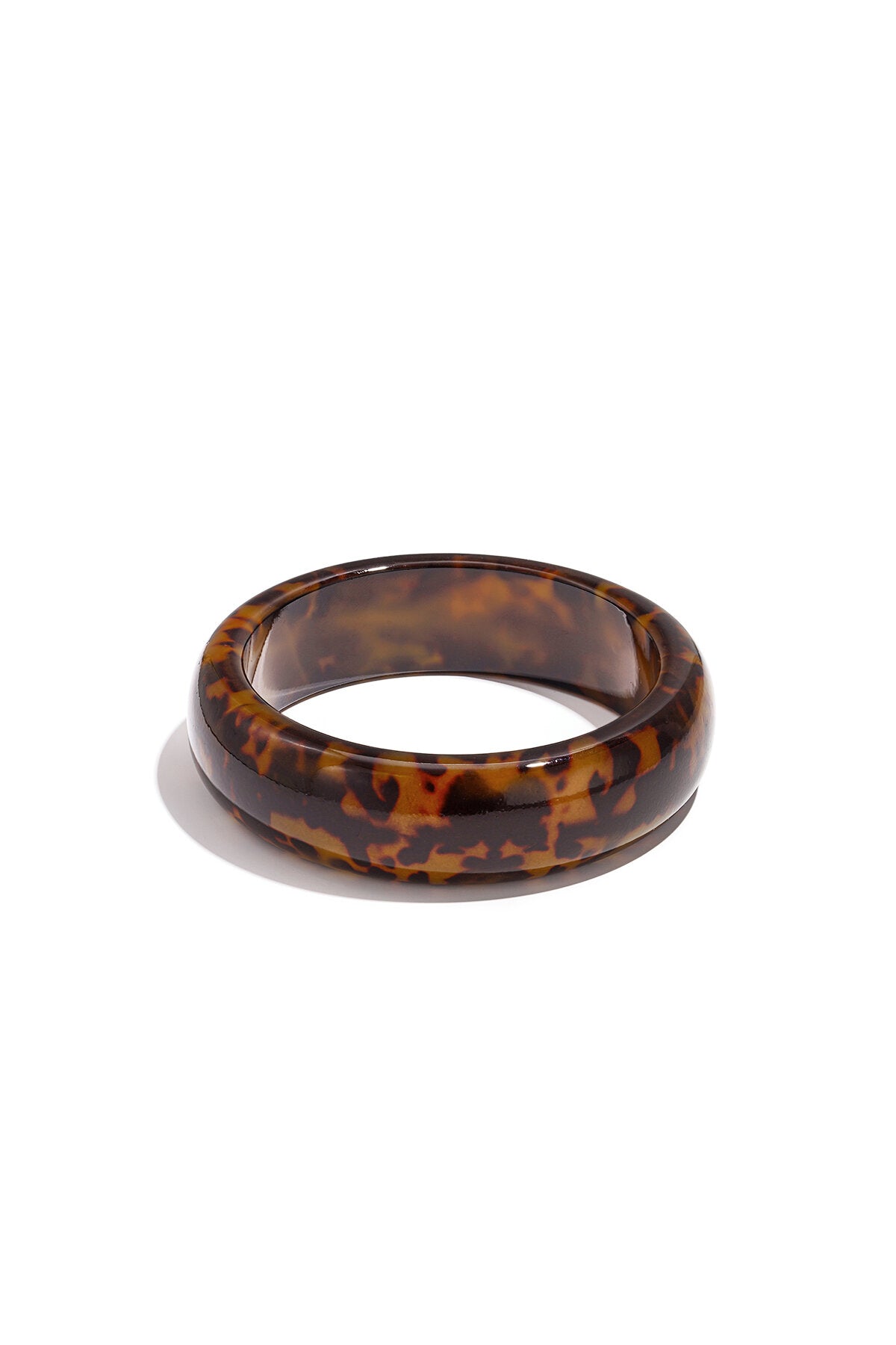 Brown blush bangle leopard
