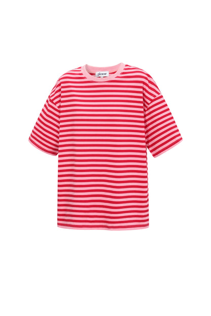 Loes T-Shirt mit Streifen rosa rot