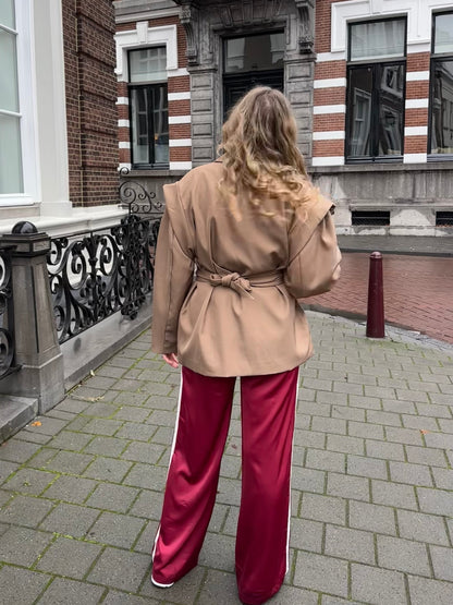Isabella Blazer mit Gürtel Beige