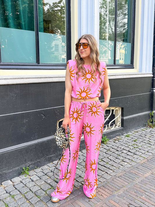 Wavy Sun Top Pink