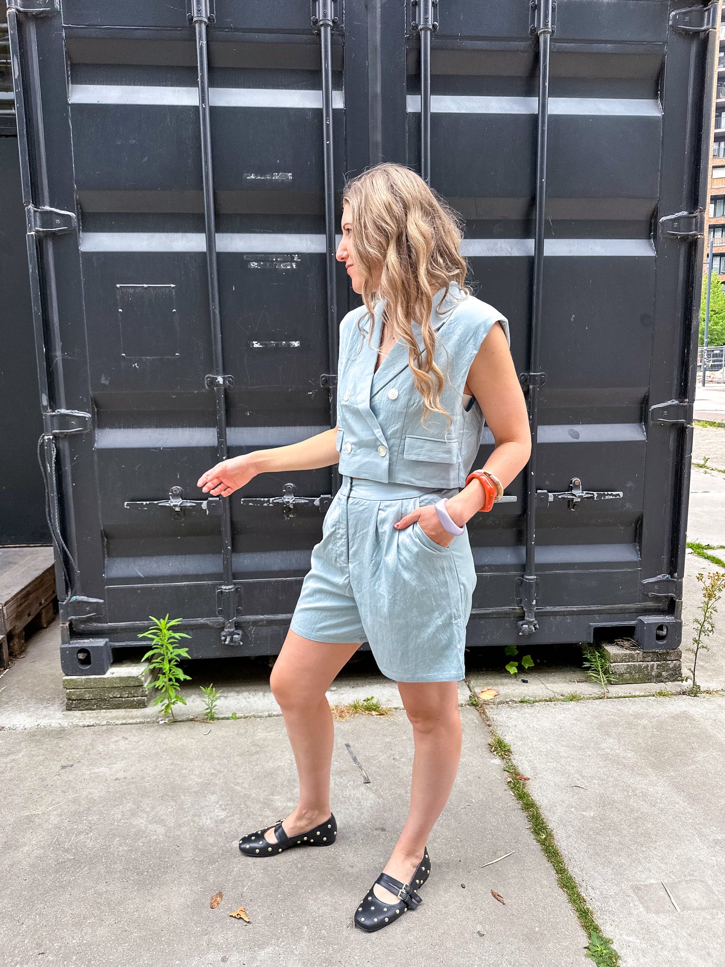 Elize Weste blau