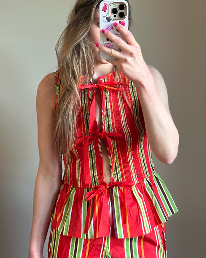 Harper & Yve Cindy Gilet Streifen rot