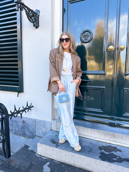 Boxy Oversize-Blazer kariert braun