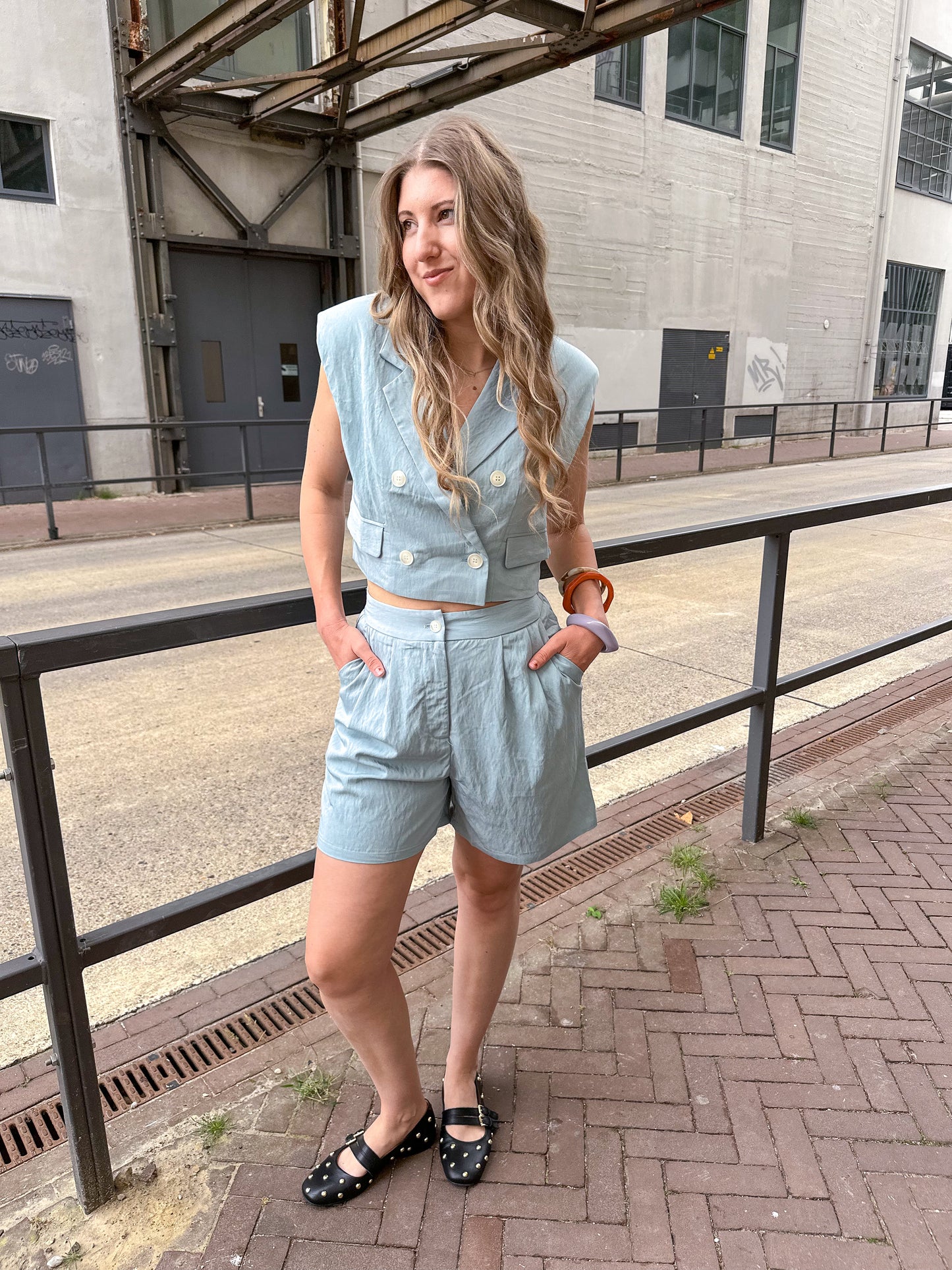 Elize Weste blau