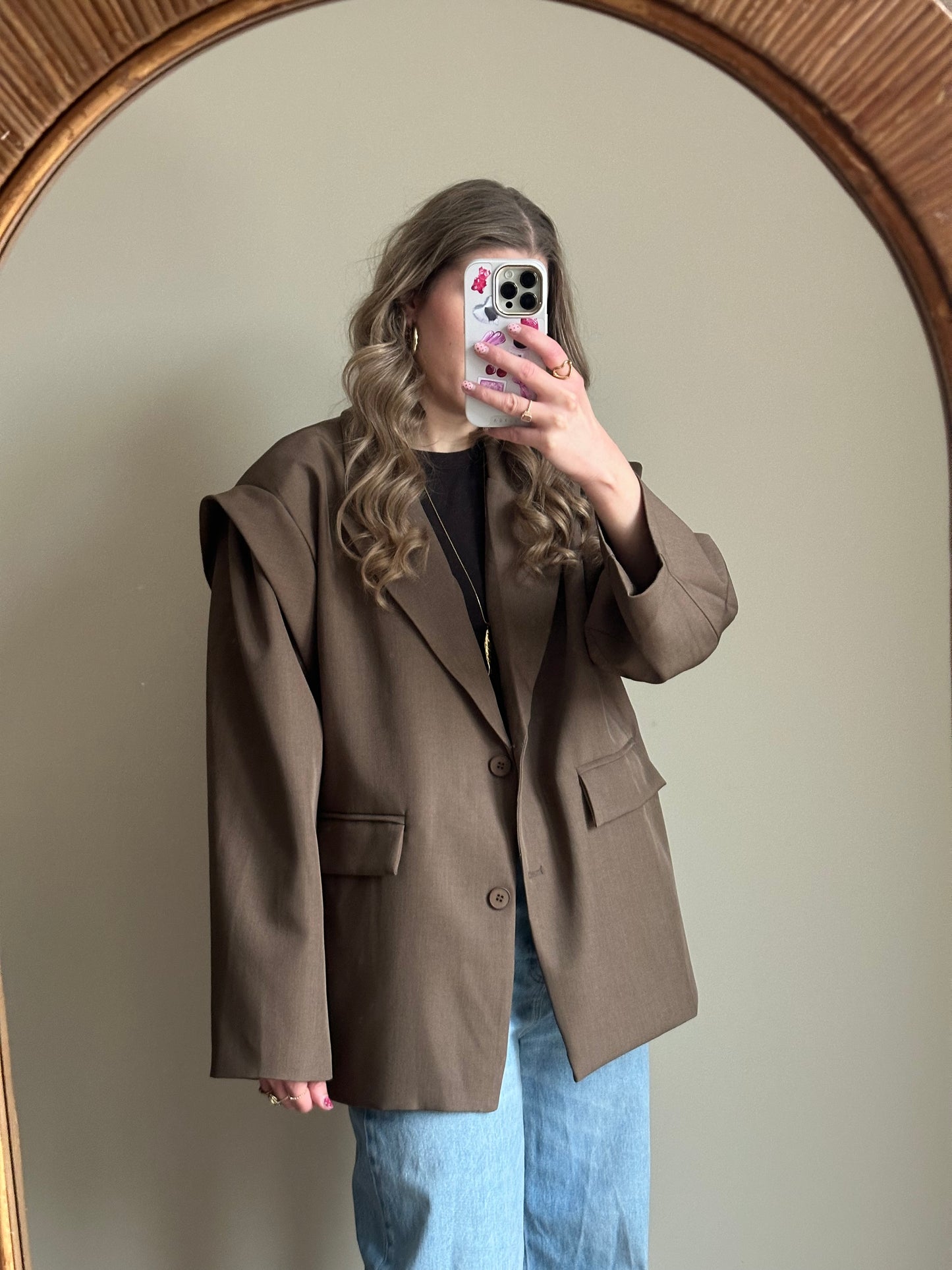 Isabella Blazer mit Gürtel Braun