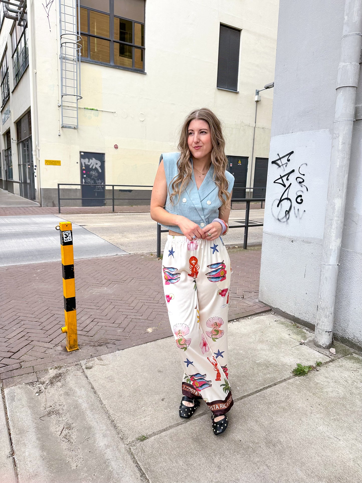 Elize Weste blau