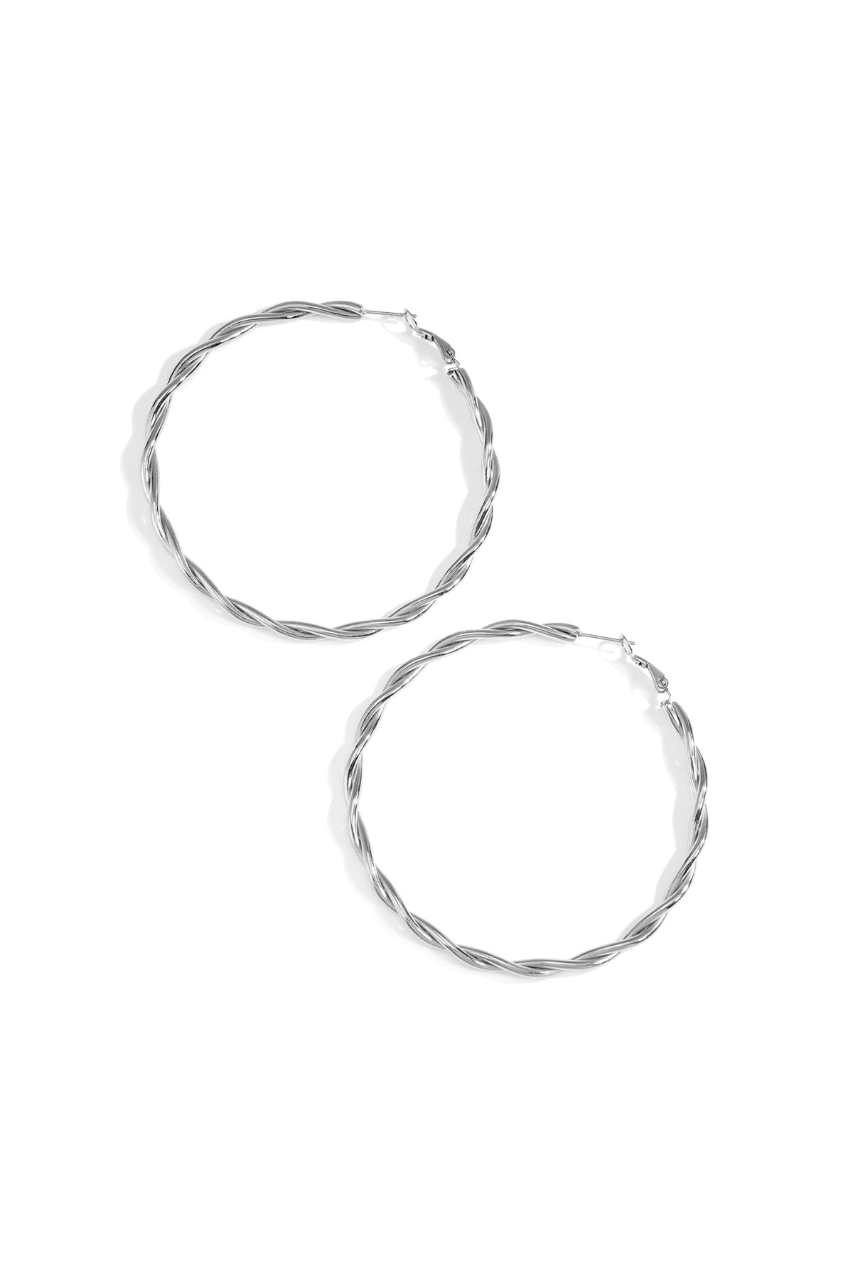 Twisted hoops oorringen XL