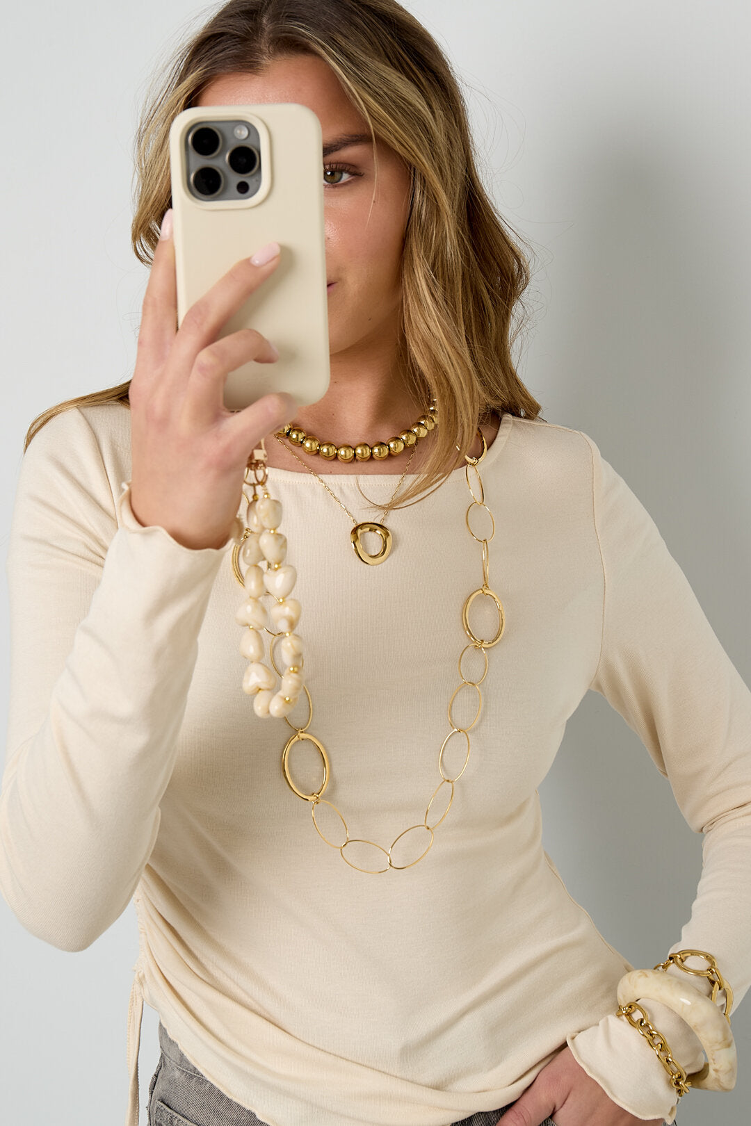 Greedy lange statement ketting gold