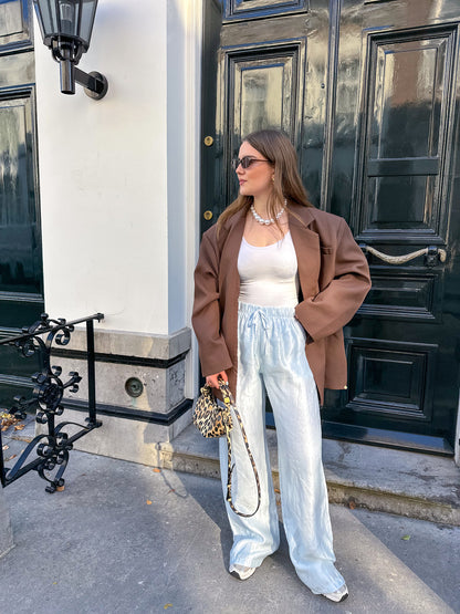 Kastiger Oversized-Blazer Braun