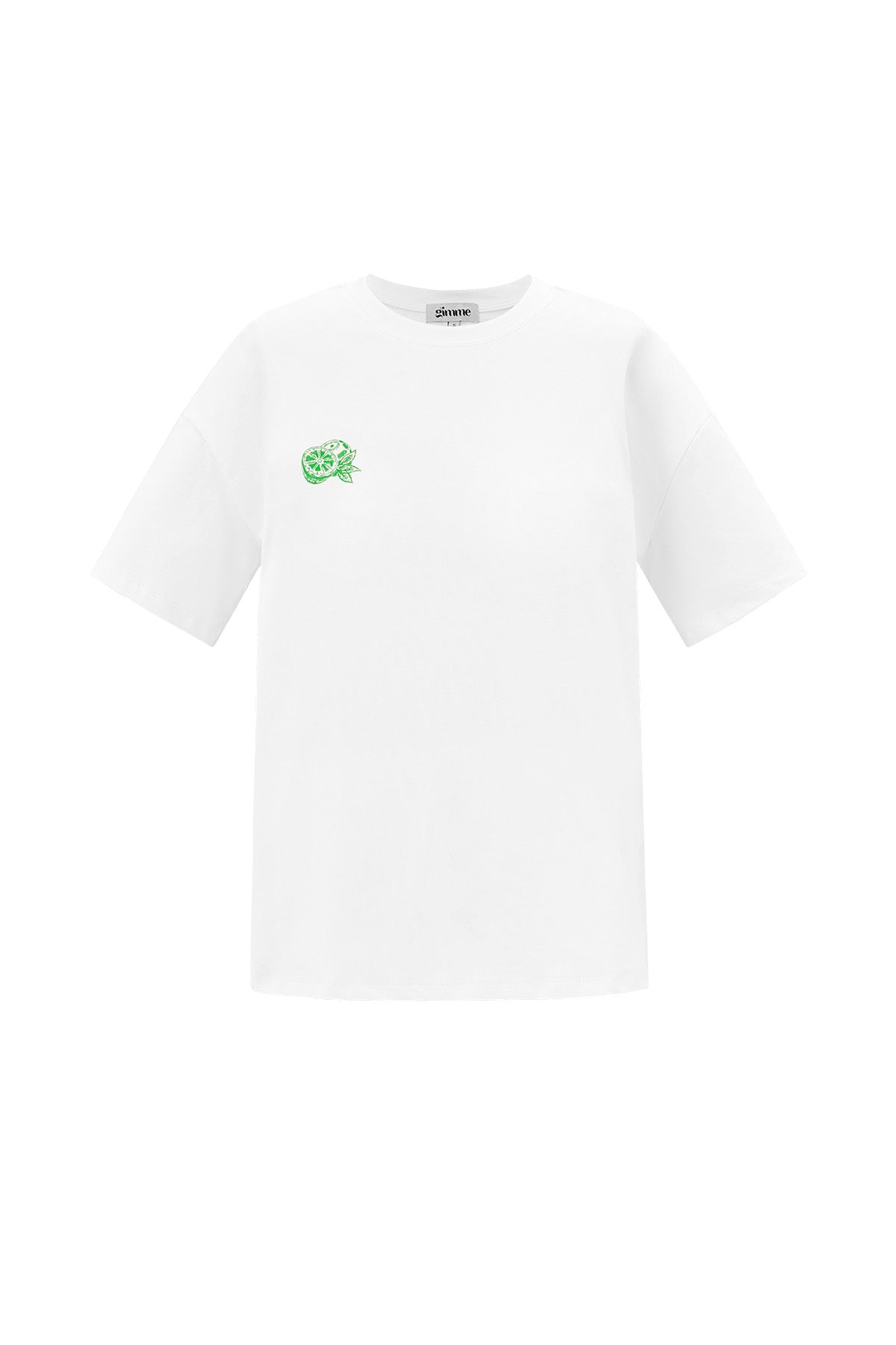 T-Shirt orange wit