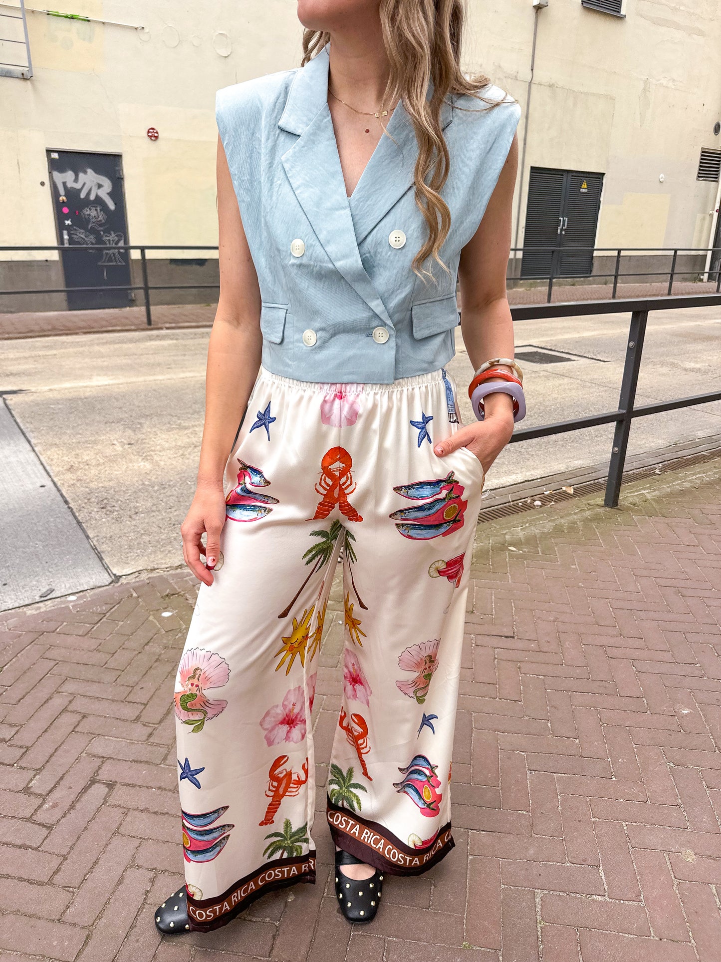 Elize Weste blau