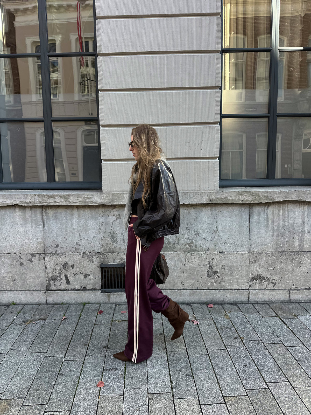 SKY Esme wide trackpants winetasting
