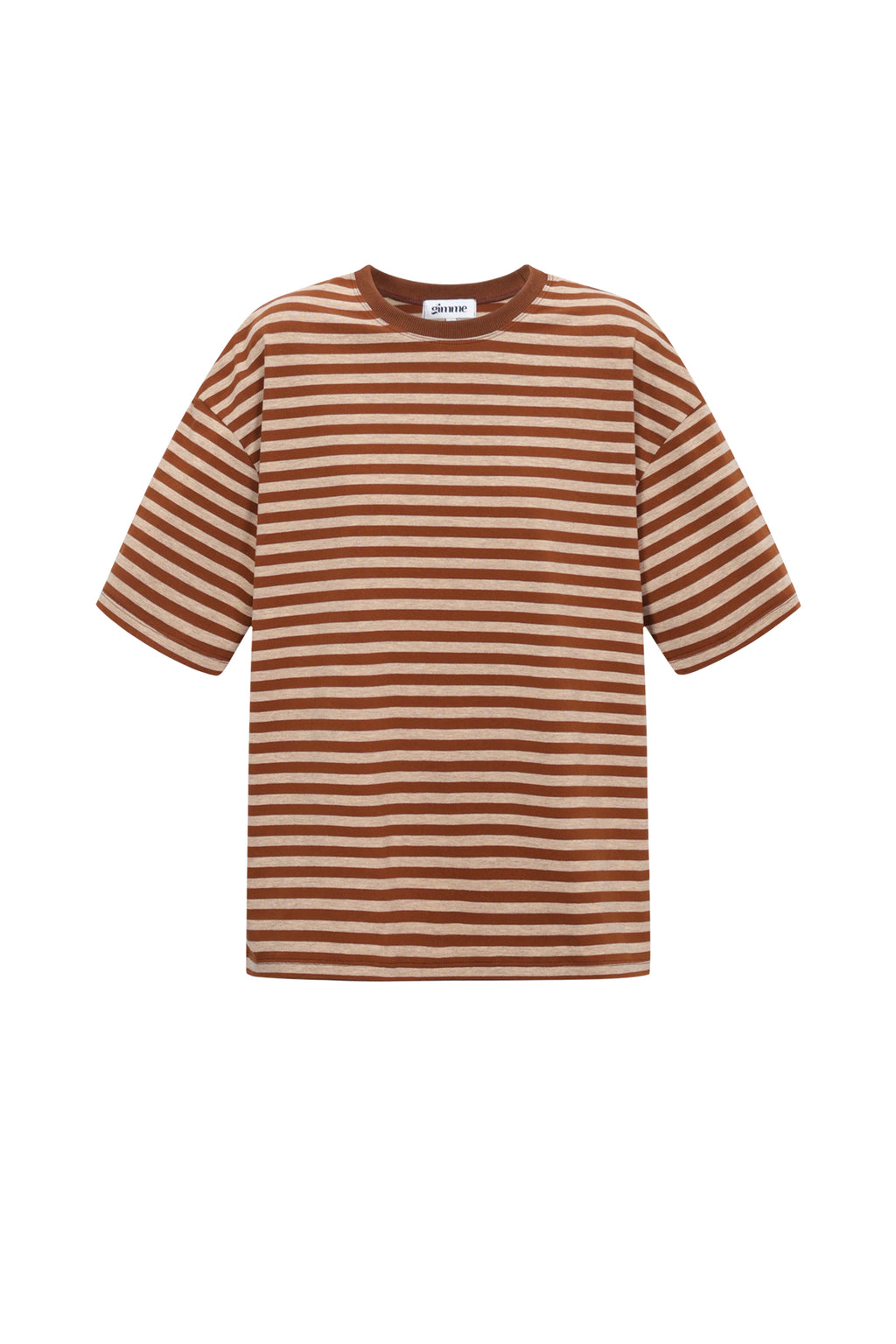 Loes t-shirt met strepen bruin