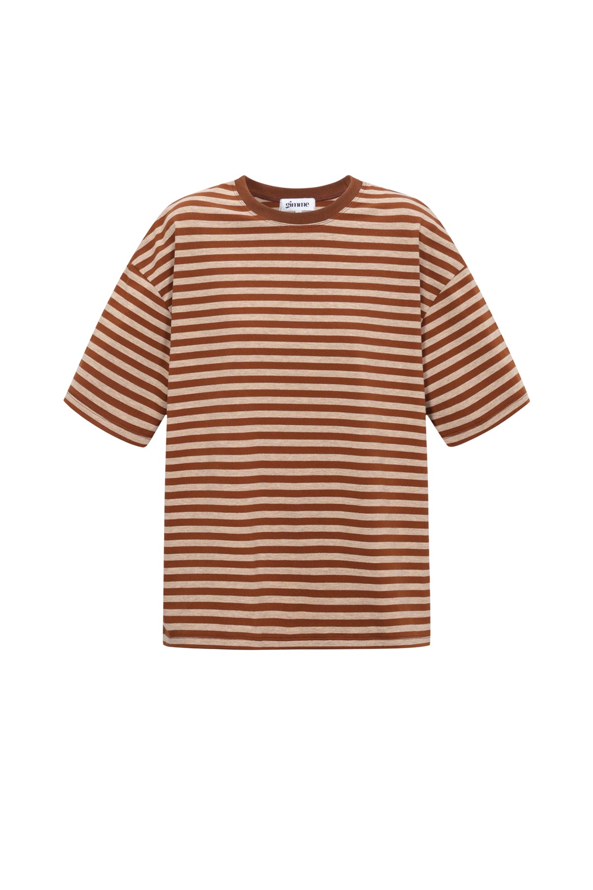 Loes t-shirt met strepen bruin