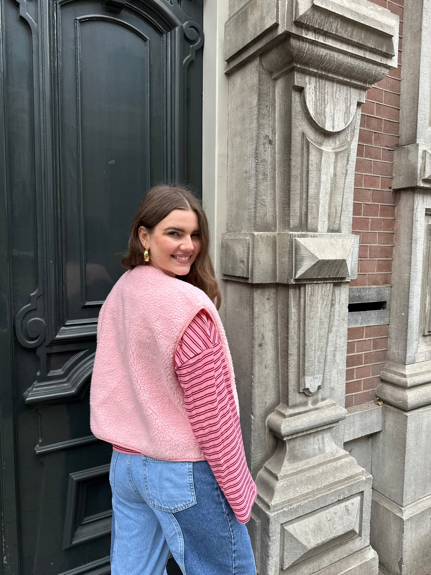 Jill Teddy-Gilet Rosa