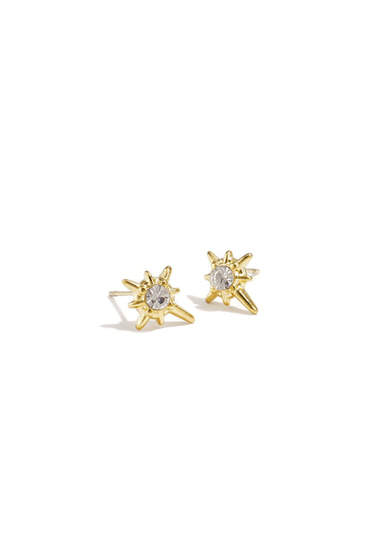 Shooting star earrings gold