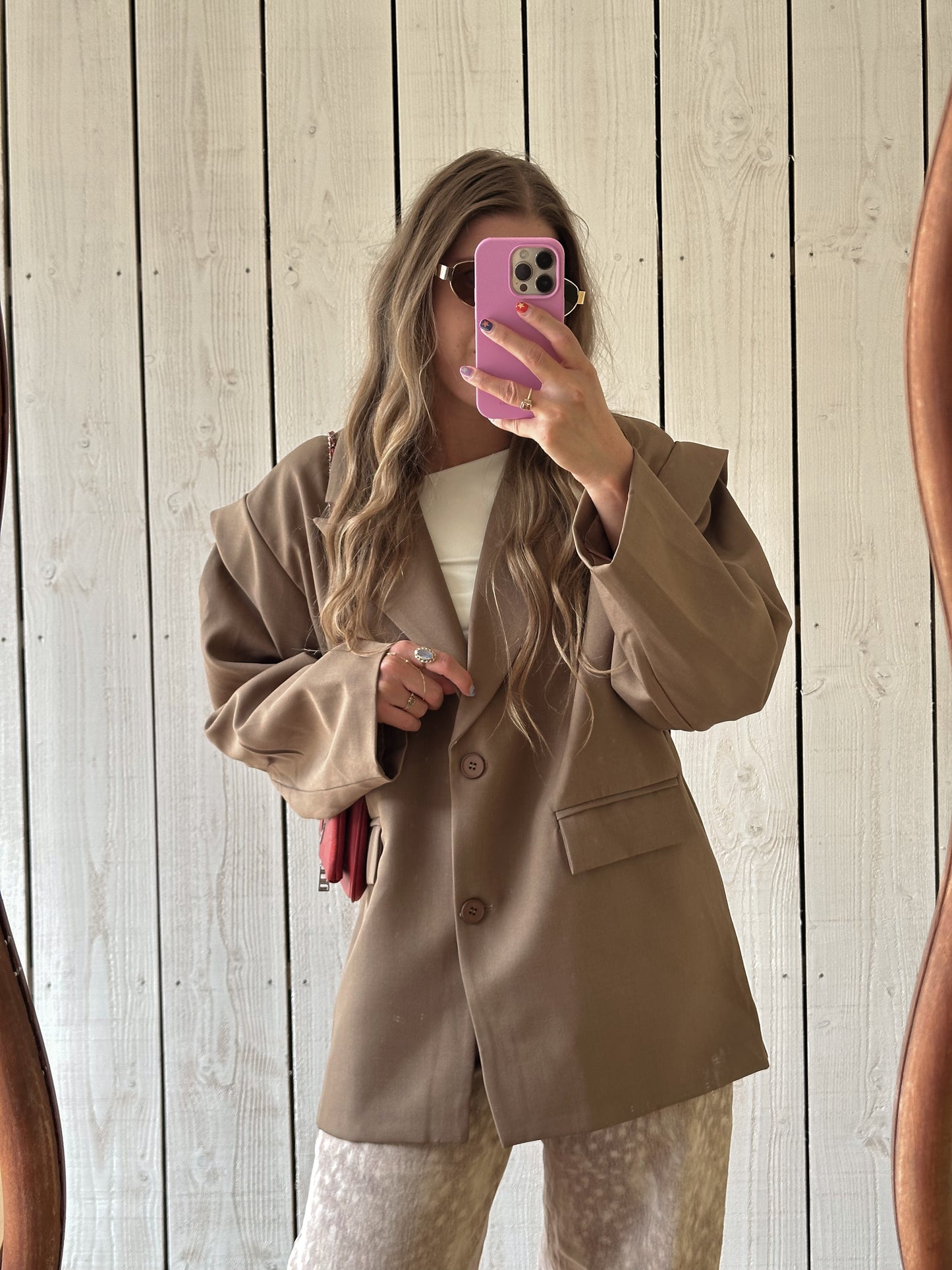 Isabella Blazer mit Gürtel Beige