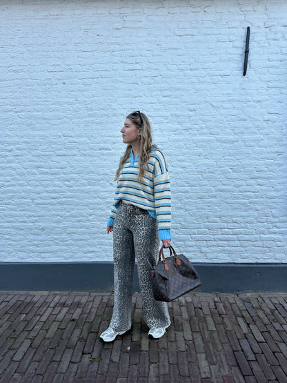 Maud Poloshirt Streifen blau