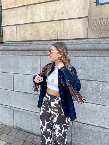 Poppy-Denim-Fransenbluse