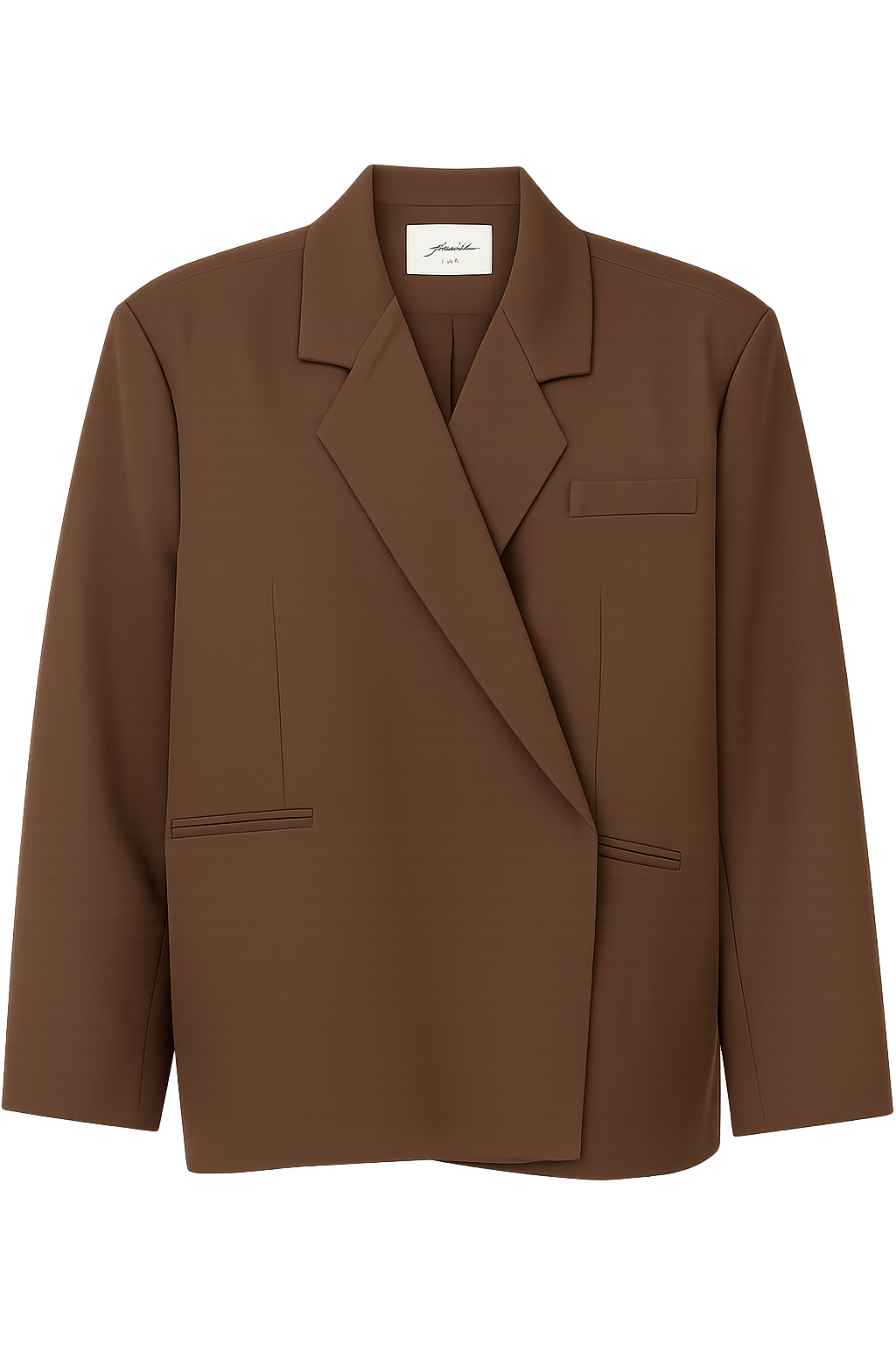 Kastiger Oversized-Blazer Braun