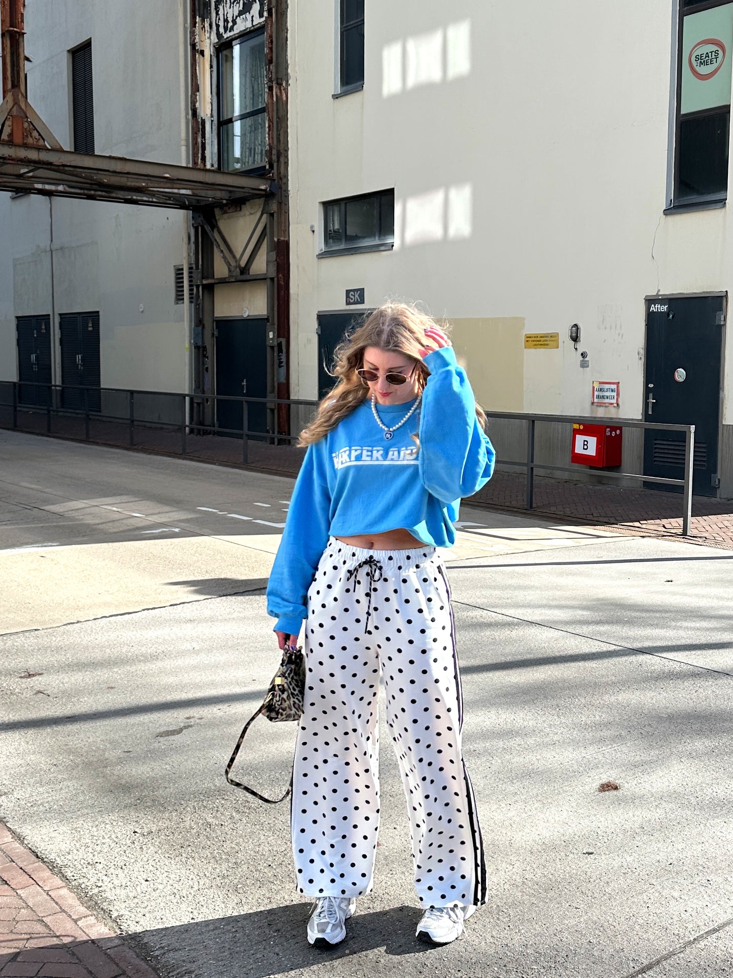 Lyla Polkadot-Hose weiß