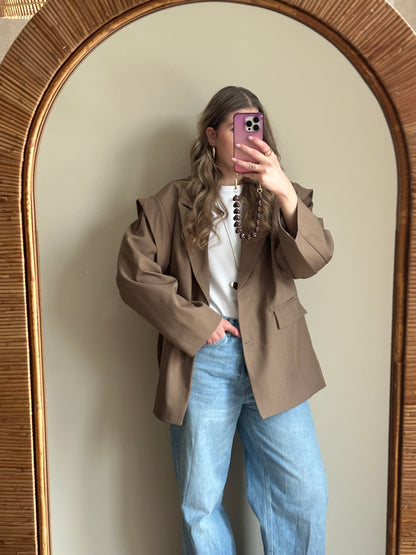 Isabella Blazer mit Gürtel Beige
