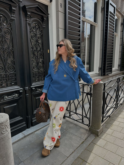 Kastiger Oversized-Blazer in Kobaltblau