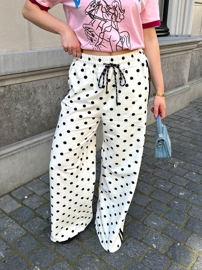 Lyla Polkadot-Hose weiß