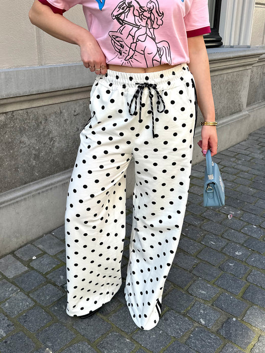 Lyla Polkadot-Hose weiß