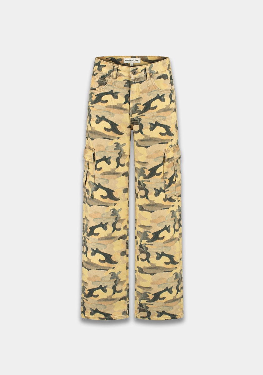 Harper & Yve Dana wide leg camouflage jeans